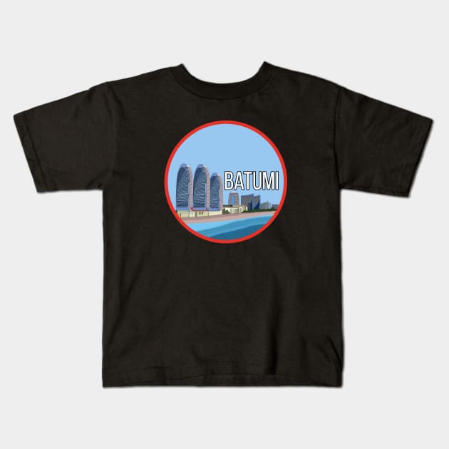 Batumi City Georgia Kids T-Shirt by DiegoCarvalho